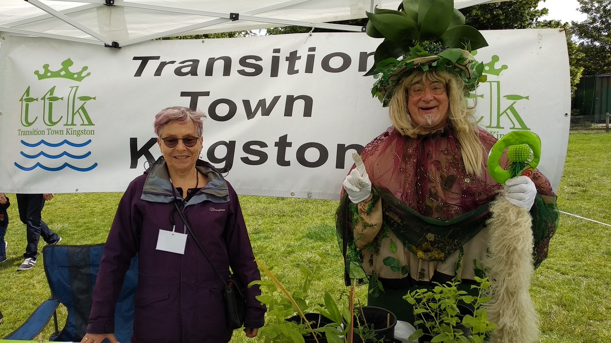 TTK with Des, aka Prof Kayoss, at FOLAR Fun Day, summer 2019